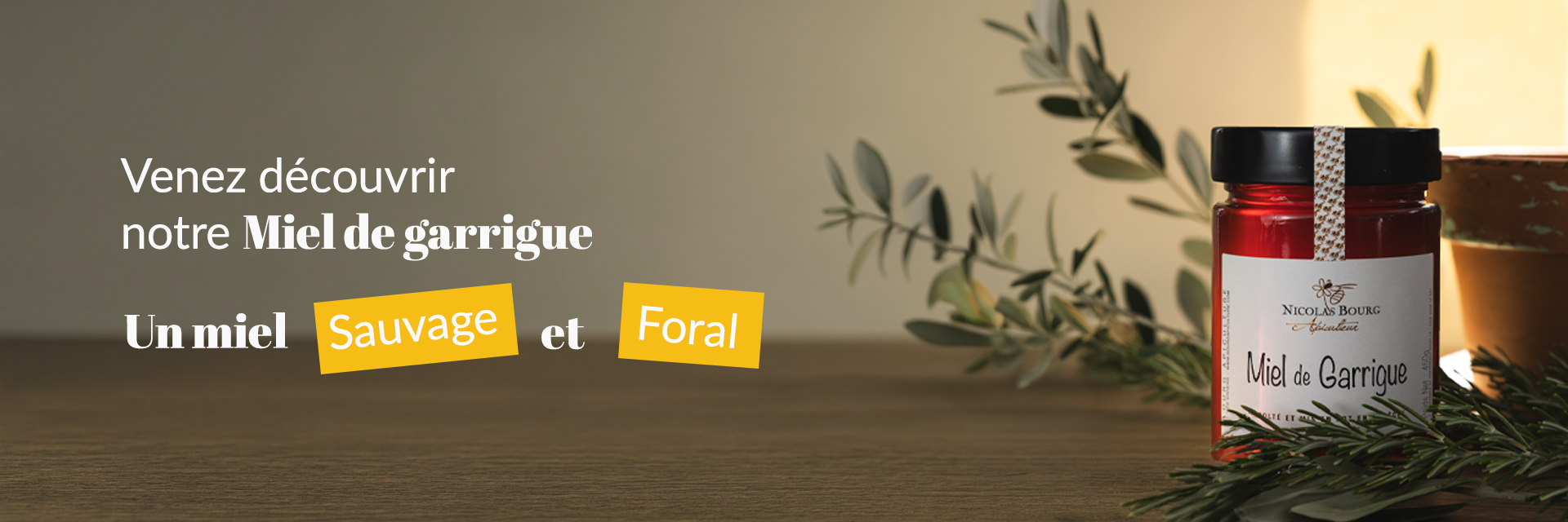 bandeau miel garrigue