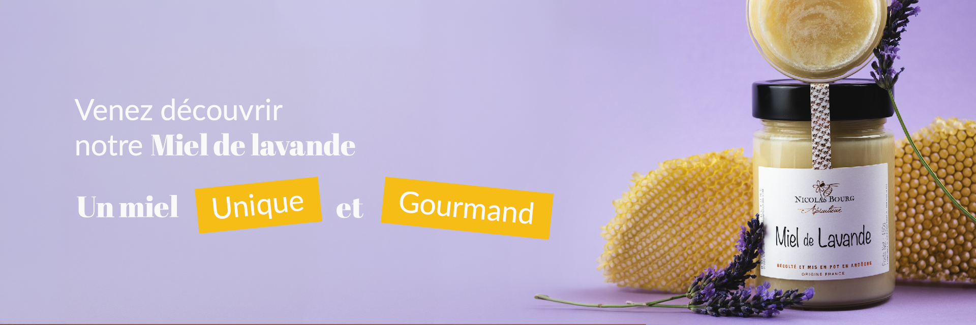 bandeau miel lavande